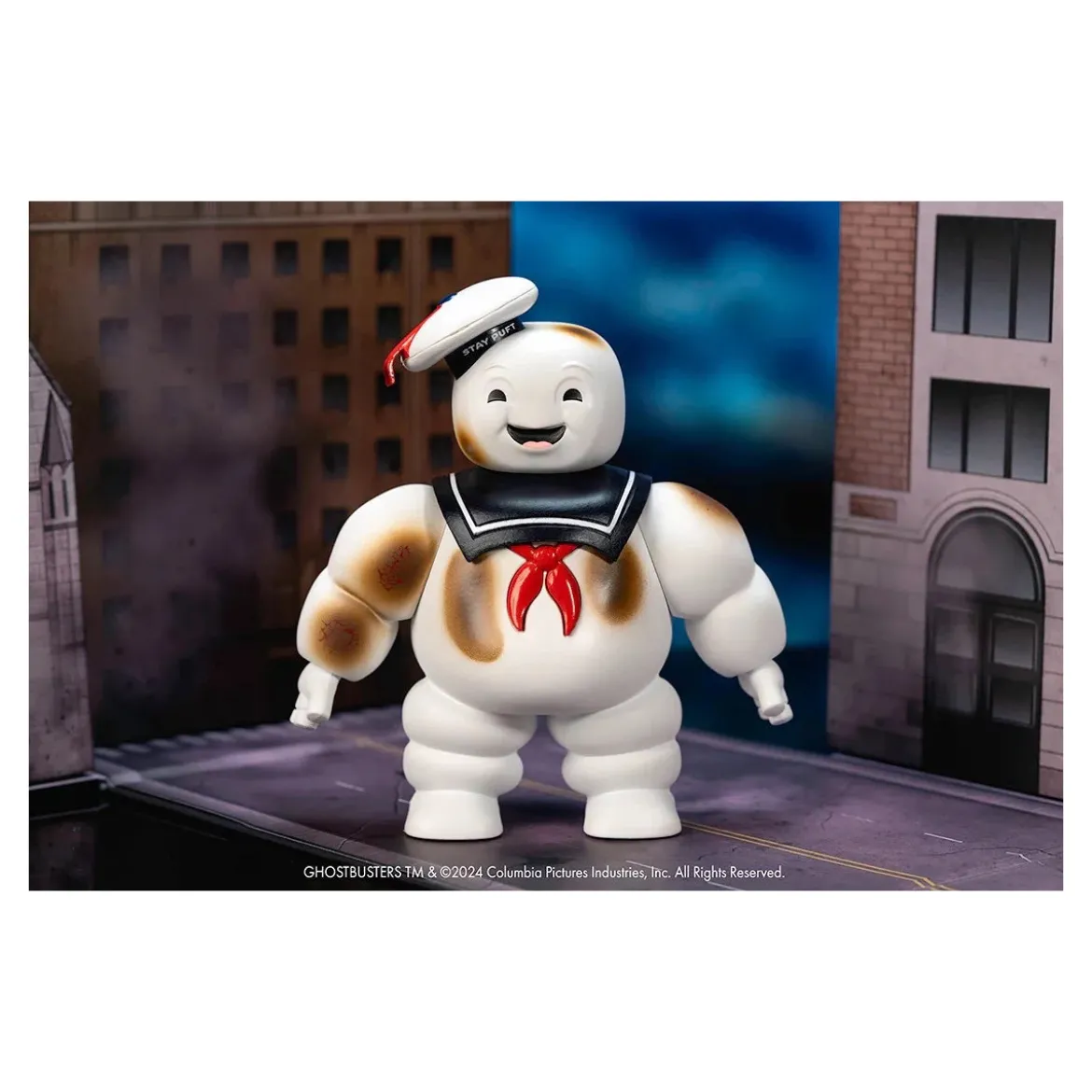 Jada Toys - Ghostbusters Stay Puft marshmallow man with Cadillac Ecto-1 - Nano Scene 1/64
