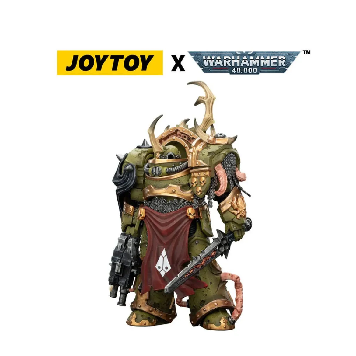 Joytoy - Death Guard - Blightlord Terminator 3 with Combi-bolter and Bubotic Blade 1/18 - Warhammer 40k