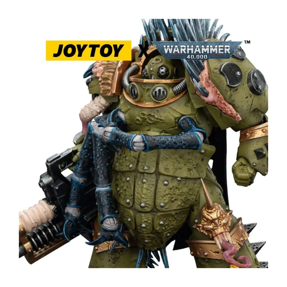 Joytoy - Death Guard - Blightlord Terminator 1 with Reaper Autocannon and Bubotic Blades 1/18 - Warhammer 40k