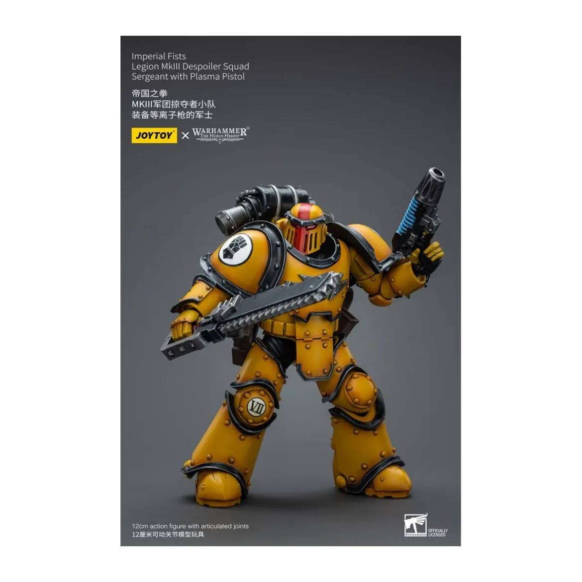 JoyToy - Imperial Fists - Legion MkIII Despoiler Squad Sergeant with Plasma Pistol - 1/18 - The Horus Heresy