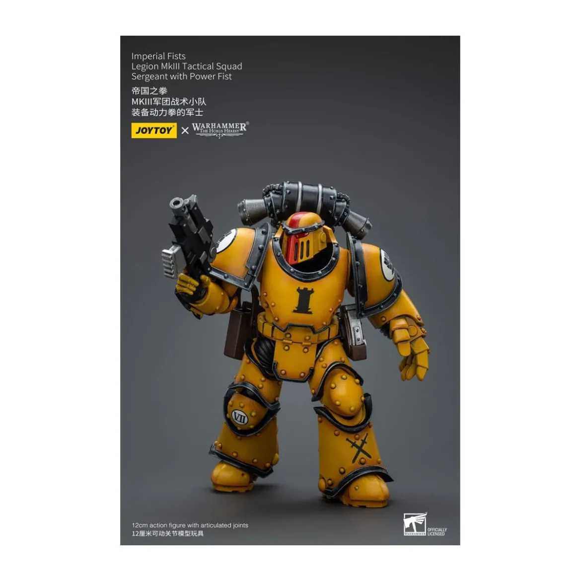 JoyToy - Imperial Fists - Legion MkIII Tactical Squad Sergeant with Power Fist - 1/18 - The Horus Heresy