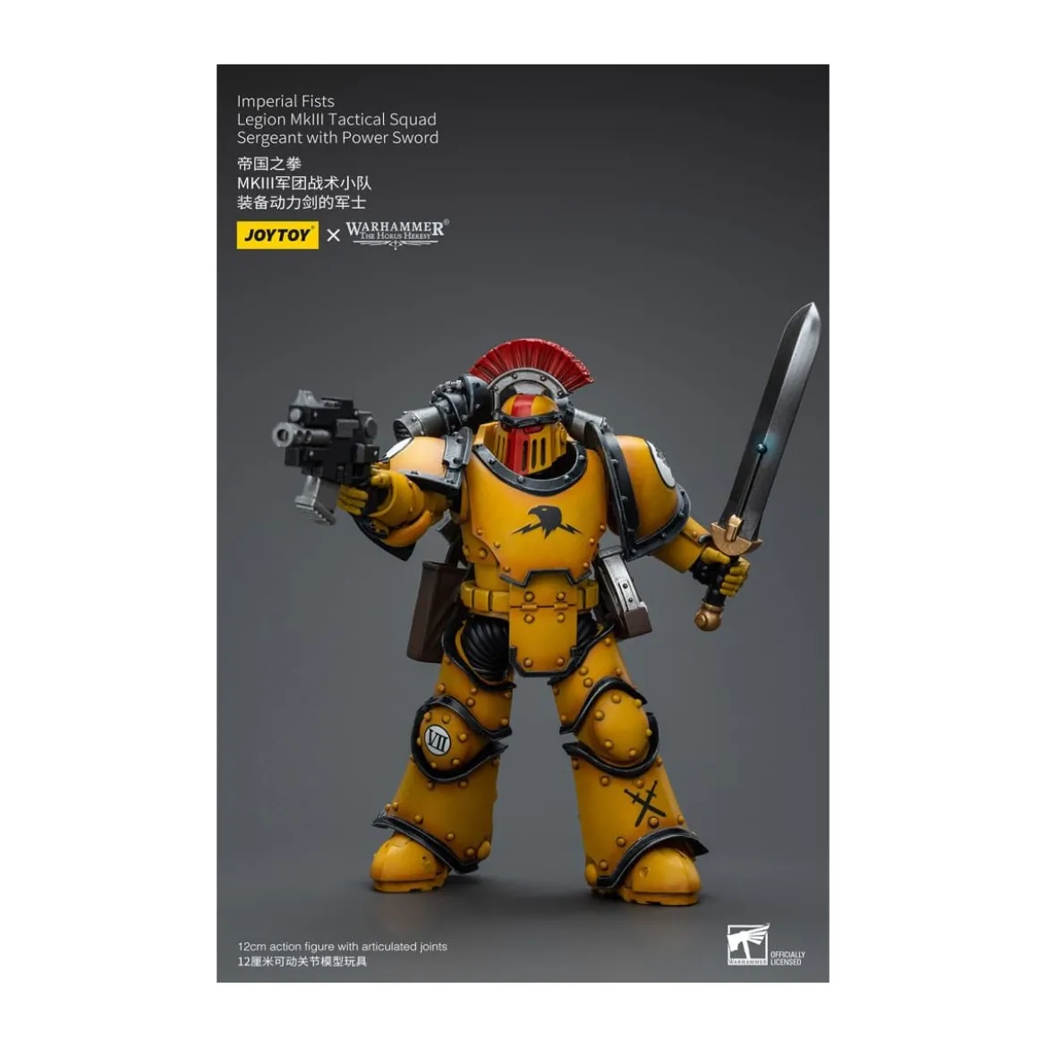 JoyToy - Imperial Fists - Legion MkIII Tactical Squad Sergeant with Power Sword - 1/18 - The Horus Heresy
