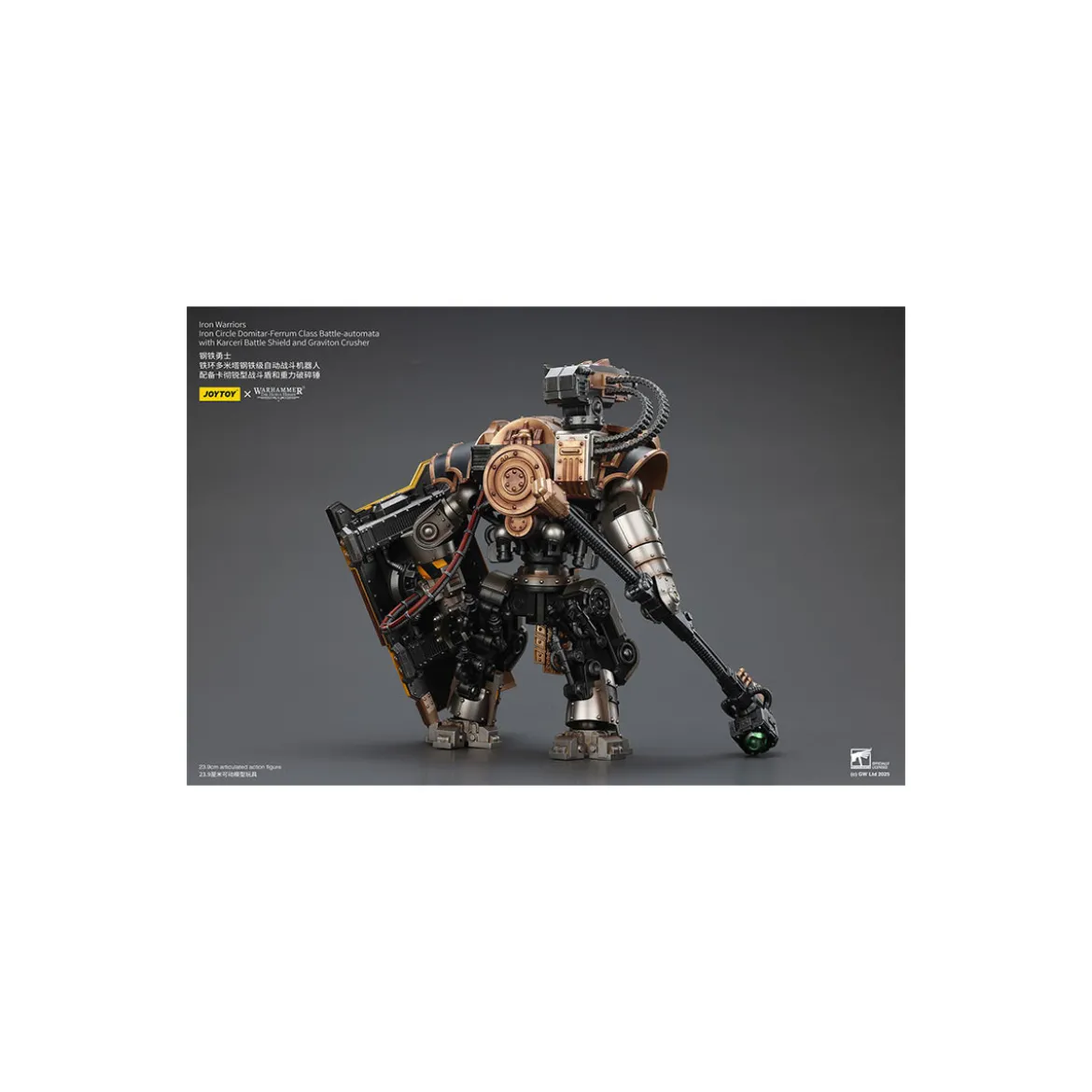 Joytoy - Iron Warriors Iron Circle Domitar-Ferrum Class Battle-automata with Karceri Battle Shield and Graviton Crusher 1/18