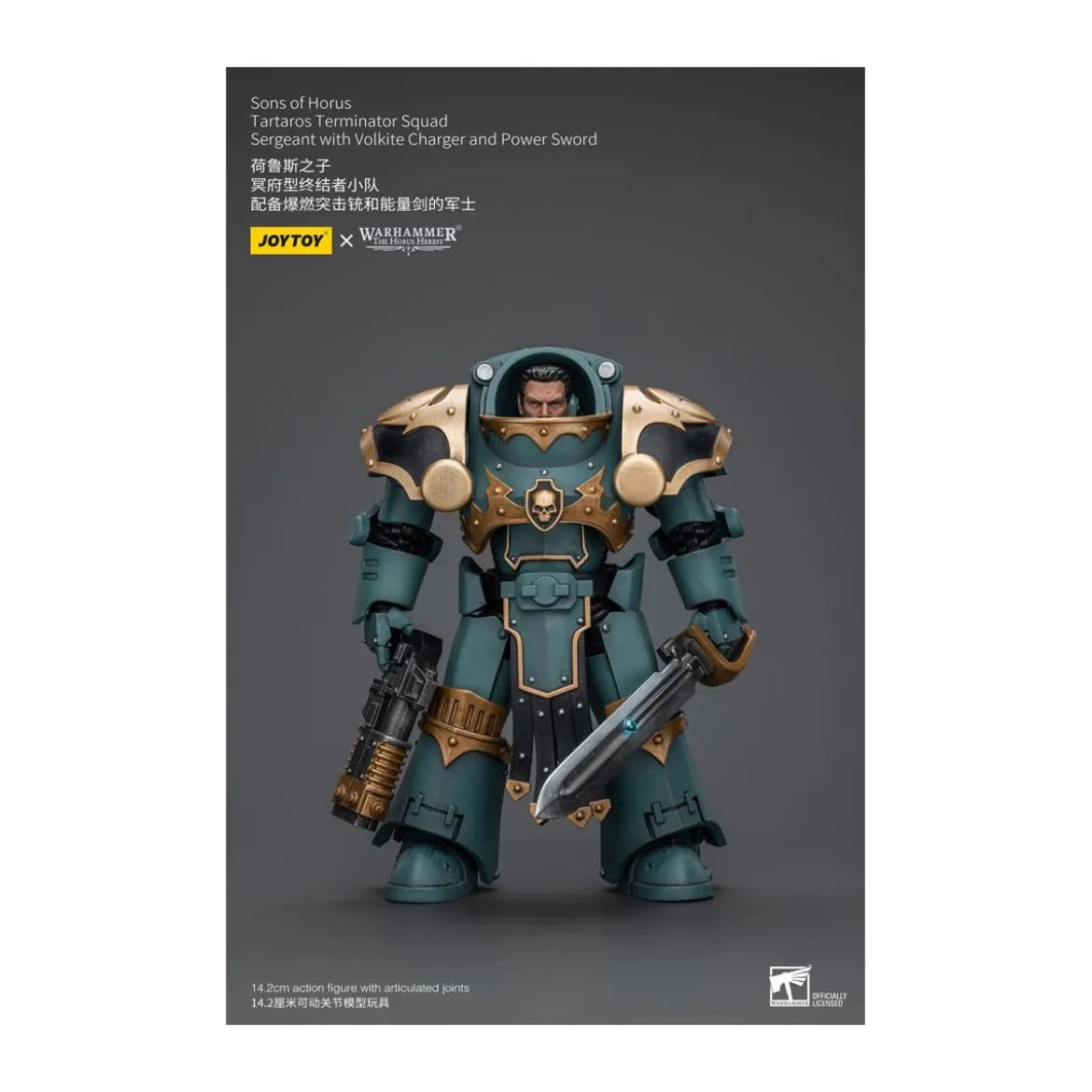 JoyToy - Sons of Horus - Tartaros Terminator Squad Sergeant With Volkite Charger And Power Sword 1/18