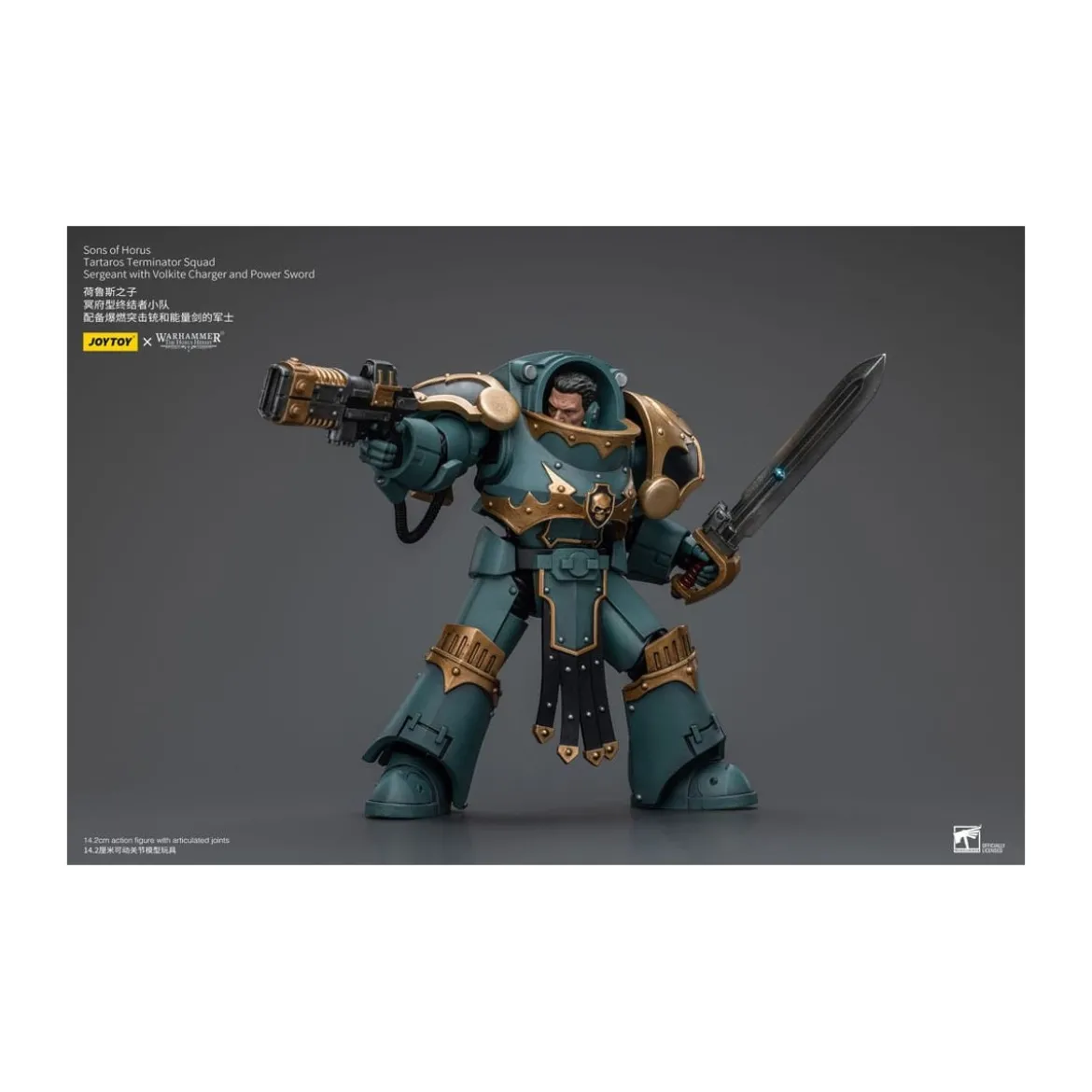 JoyToy - Sons of Horus - Tartaros Terminator Squad Sergeant With Volkite Charger And Power Sword 1/18
