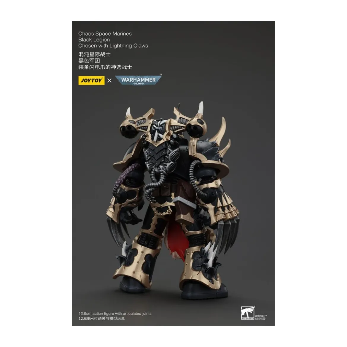 JoyToy Space Marines - Black Legion - Chosen with Lightning Claws 1/18 - Warhammer 40K