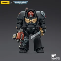 JoyToy Space Marines - Black Templars -Terminator 1 with Power Sword and Storm Bolter 1/18 - Warhammer 40K