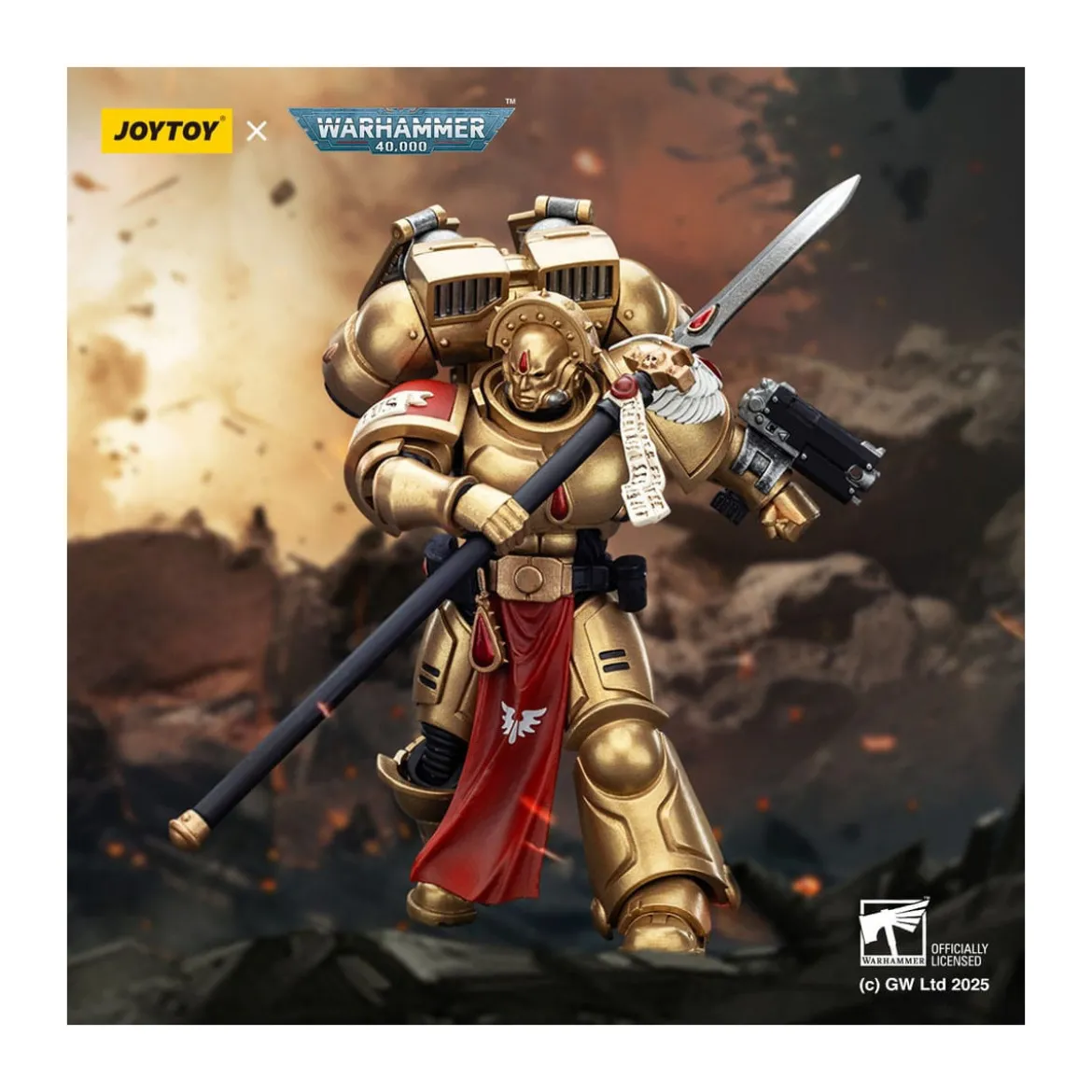 JoyToy Space Marines - Blood Angels - Combat Patrol Blood Angels Sanguinary Guard 2 with Angelus Boltgun and Encarmine Spear