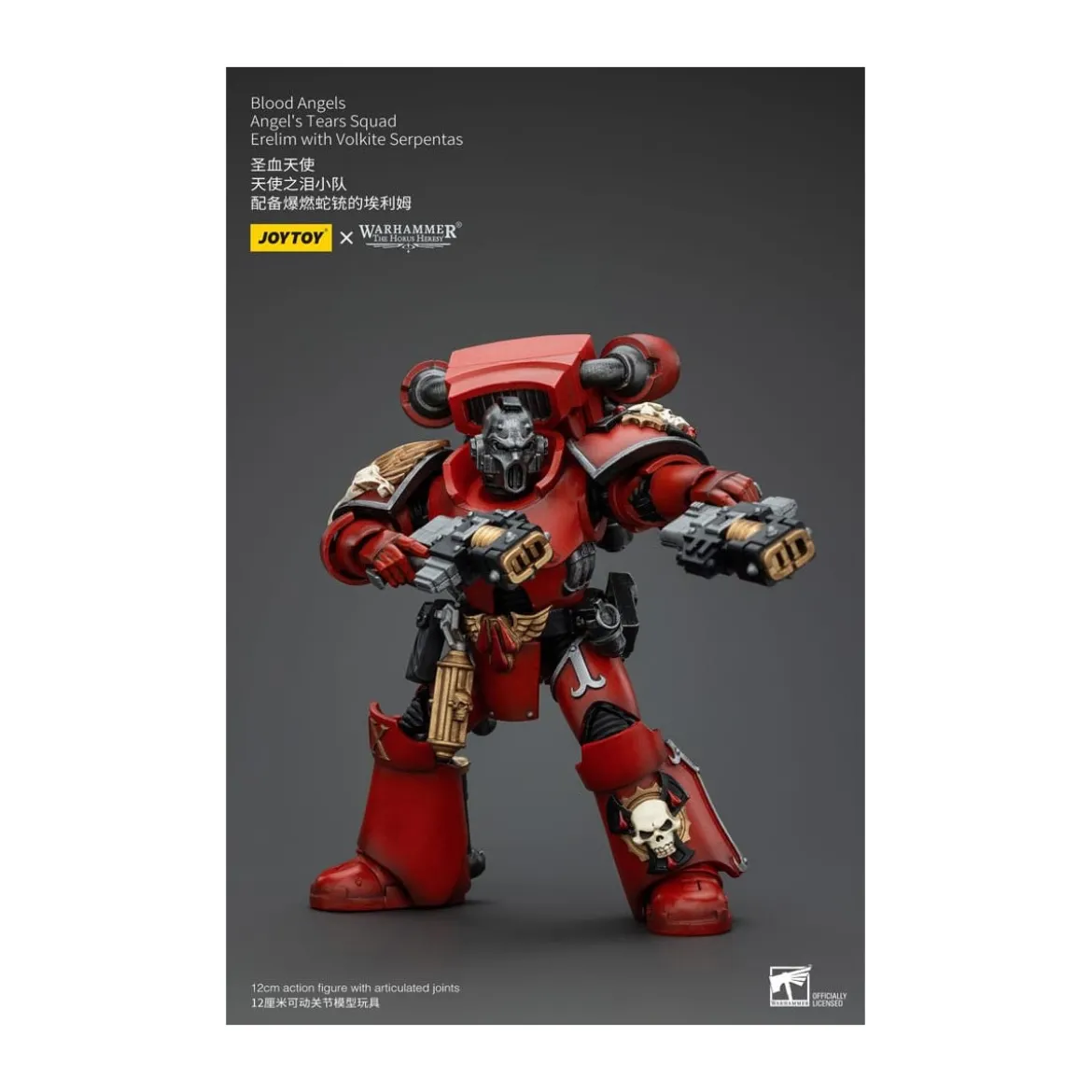 JoyToy Space Marines - Blood Angels - Angel's Tears Squad - Erelim with Volkite Serpentas 1/18