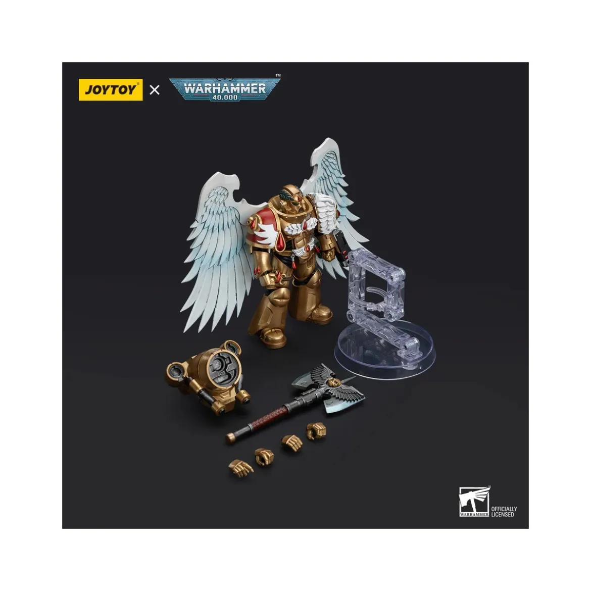 JoyToy Space Marines - Blood Angels Sanguinary Guard - Sanguinary Guard with Encarmine Axe 1/18