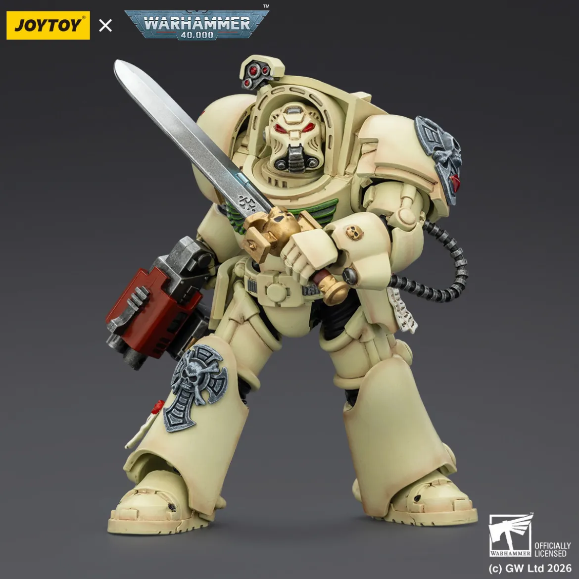 JoyToy Space Marines - Dark Angels - Deathwing Terminator 1 with Power Sword and Storm Bolter 1/18 - Warhammer 40k