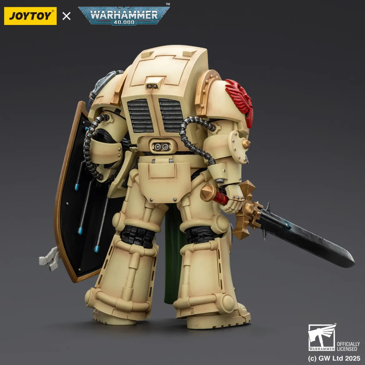 JoyToy Space Marines - Dark Angels - Deathwing Knight with Power Sword Storm and Shield 1/18 - Warhammer 40k
