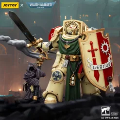 JoyToy Space Marines - Dark Angels - Deathwing Knight with Power Sword Storm Shield and Watcher in the Dark 1/18 - Warhammer 40k