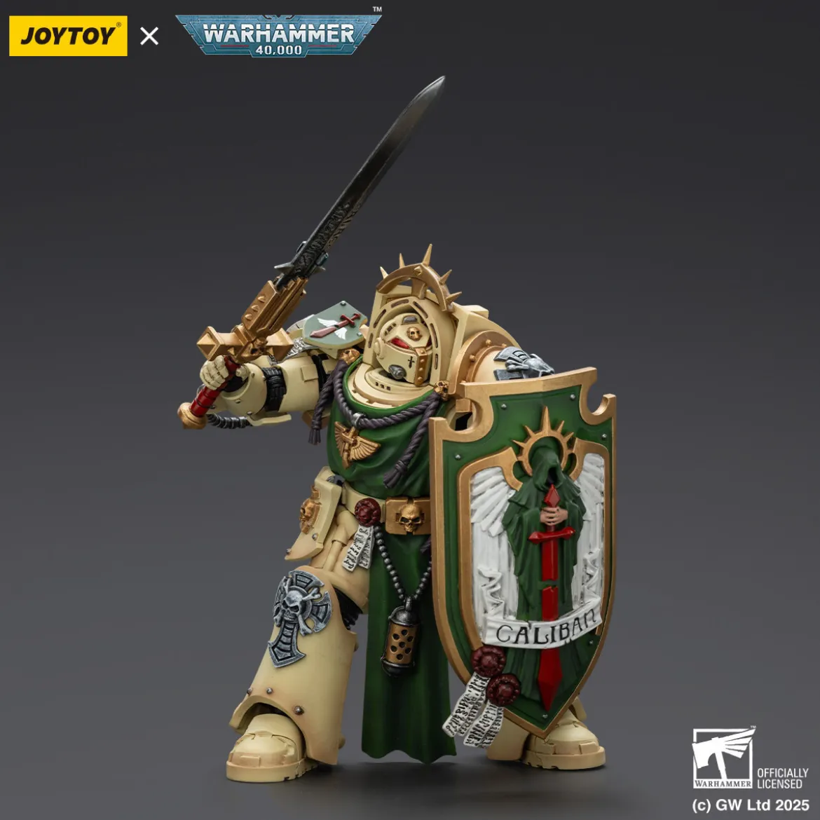JoyToy Space Marines - Dark Angels - Deathwing Knight with Power Sword Storm Shield and teleport homer 1/18 - Warhammer 40K