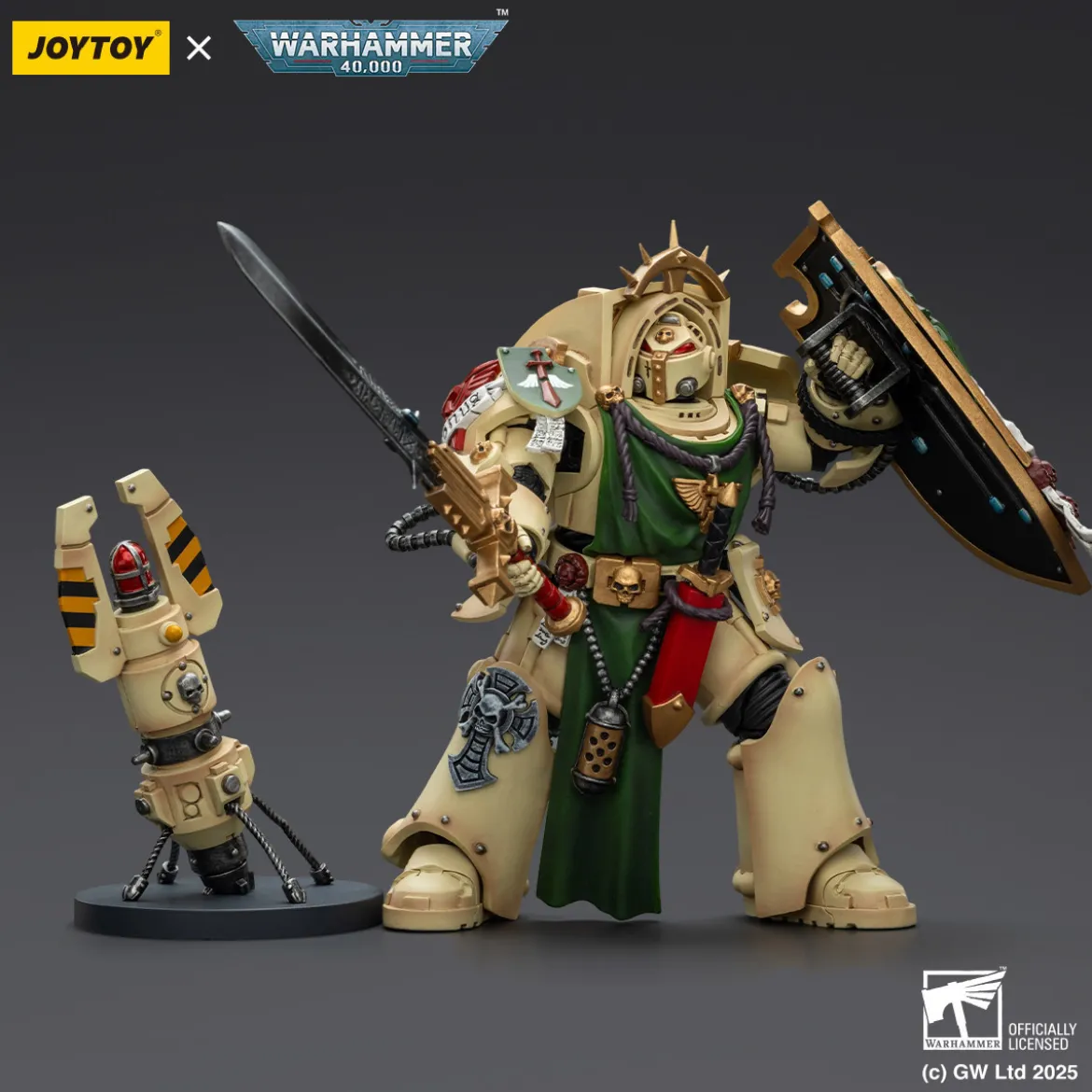 JoyToy Space Marines - Dark Angels - Deathwing Knight with Power Sword Storm Shield and teleport homer 1/18 - Warhammer 40K