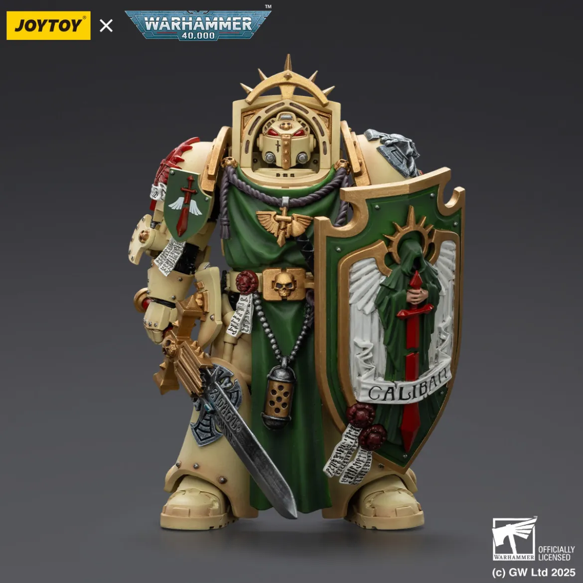 JoyToy Space Marines - Dark Angels - Deathwing Knight with Power Sword Storm Shield and teleport homer 1/18 - Warhammer 40K