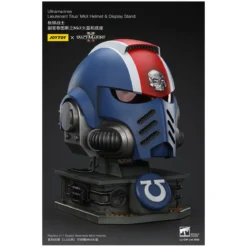 JoyToy - Space Marines II - Ultramarines Lieutenant Titus' MkX Helmet & Display Stand 1/1