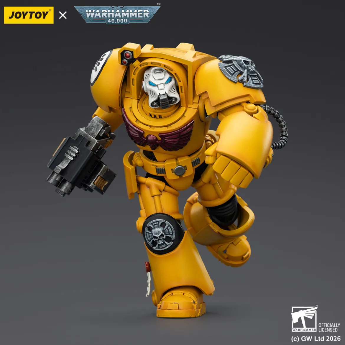 JoyToy Space Marines - Imperial Fists - Terminator 2 with Power Fist and Storm Bolter 1/18 - Warhammer 40k