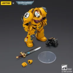 JoyToy Space Marines - Imperial Fists - Terminator 1 with Power Sword and Storm Bolter 1/18 - Warhammer 40k