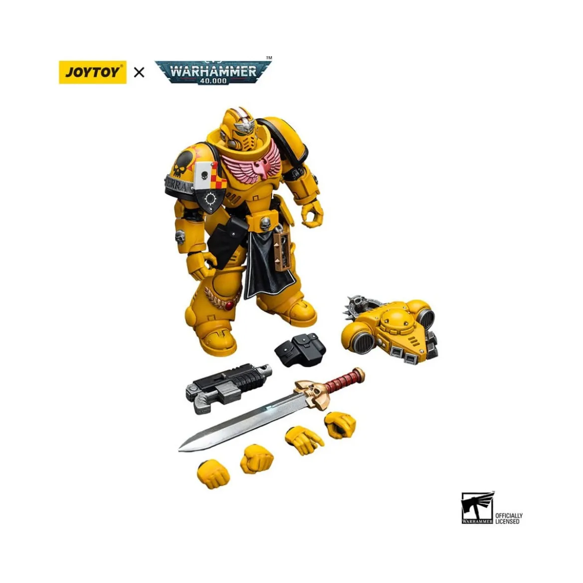 JoyToy Space marines - Imperial Fists - Lieutenant with Power Sword 1/18 - Warhammer 40K