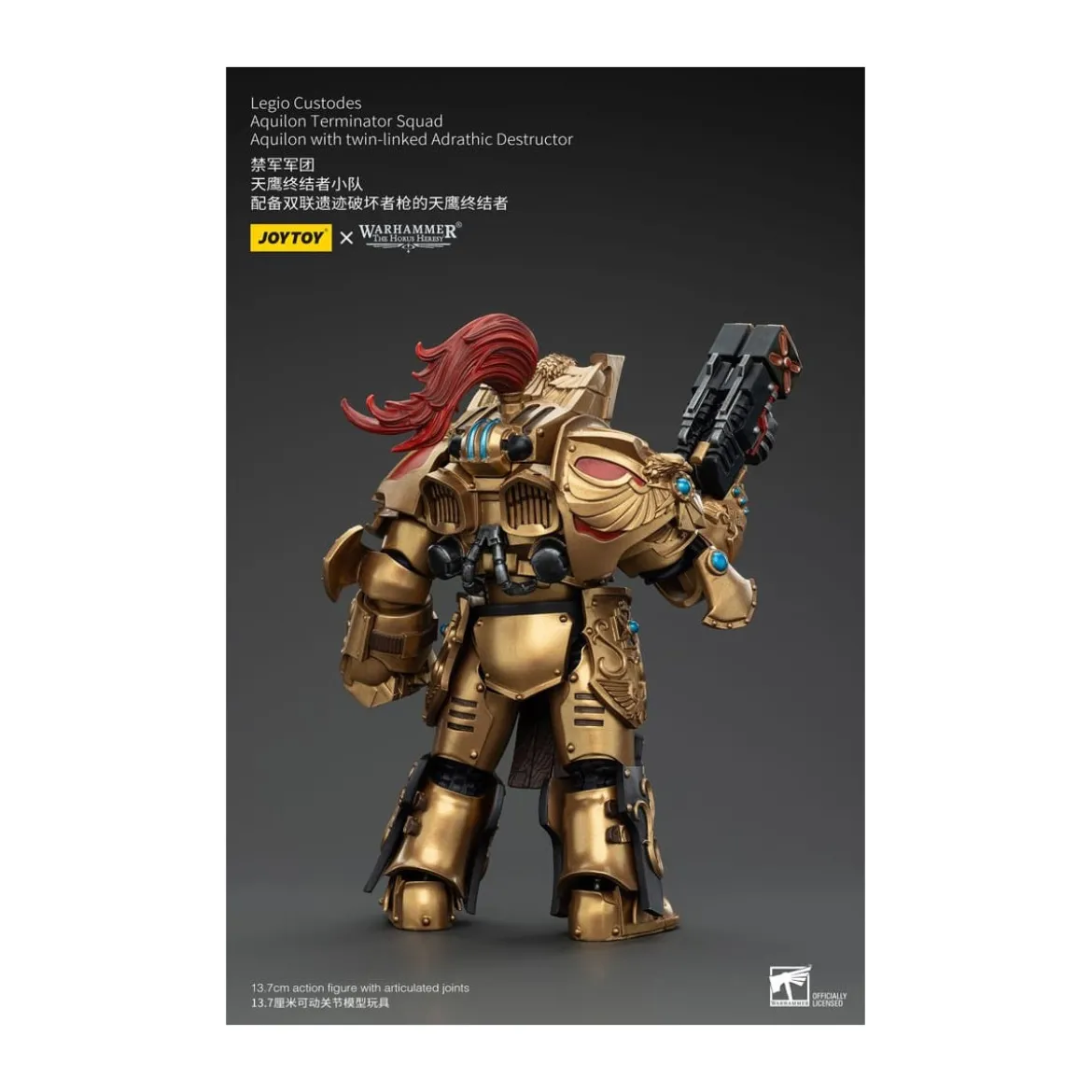 JoyToy Space Marines - Legio Custodes Aquilon Terminator Squad - Aquilon with twin-linked Adrathic Destructor