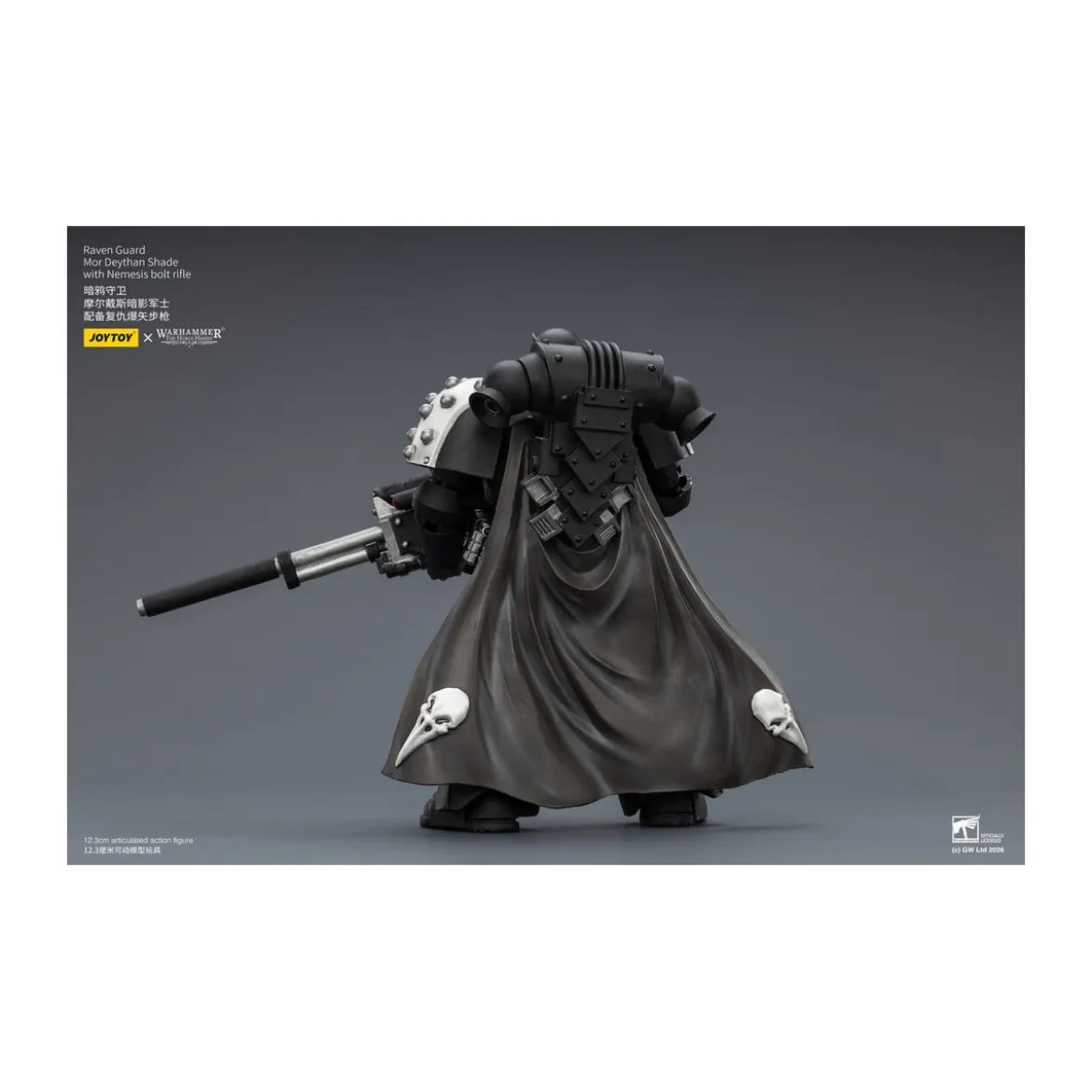 JoyToy Space Marines - Raven Guard - Mor Deythan Shade with Nemesis bolt rifle 1/18 - Warhammer 40k