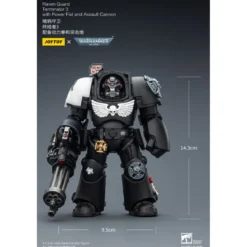 JoyToy Space Marines - Raven Guard - Terminator 3 with Power Fist and Assault Cannon 1/18 - Warhammer 40k