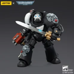 JoyToy Space Marines - Raven Guard - Terminator 1 with Power Sword and Storm Bolter 1/18 - Warhammer 40k
