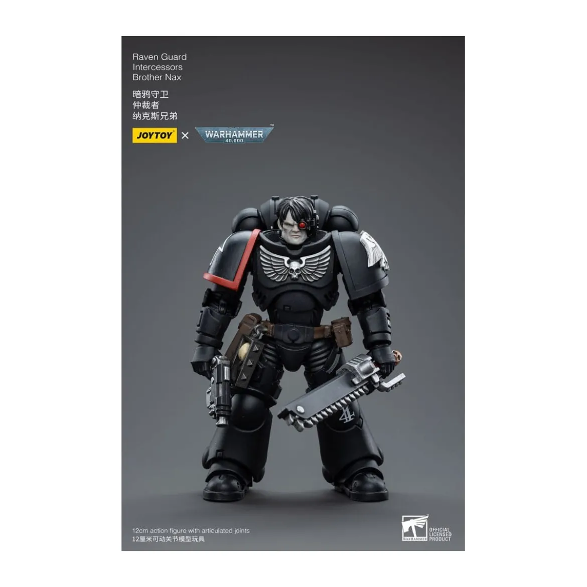 JoyToy Space Marines - Raven Guard - Intercessors Brother Nax 1/18 - Warhammer 40K
