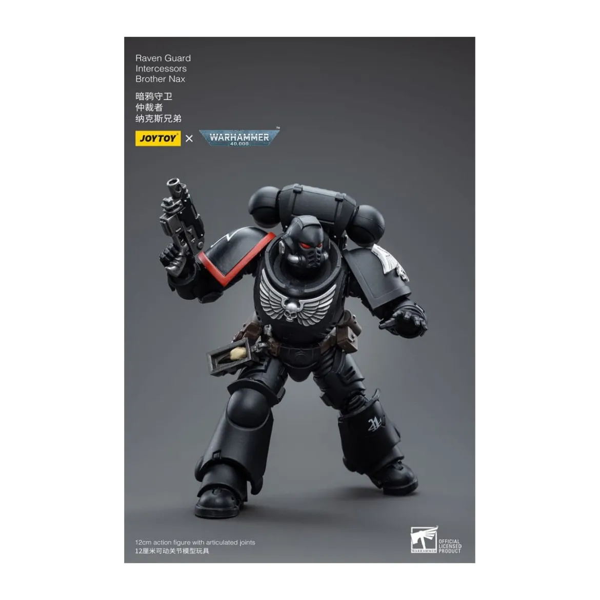 JoyToy Space Marines - Raven Guard - Intercessors Brother Nax 1/18 - Warhammer 40K