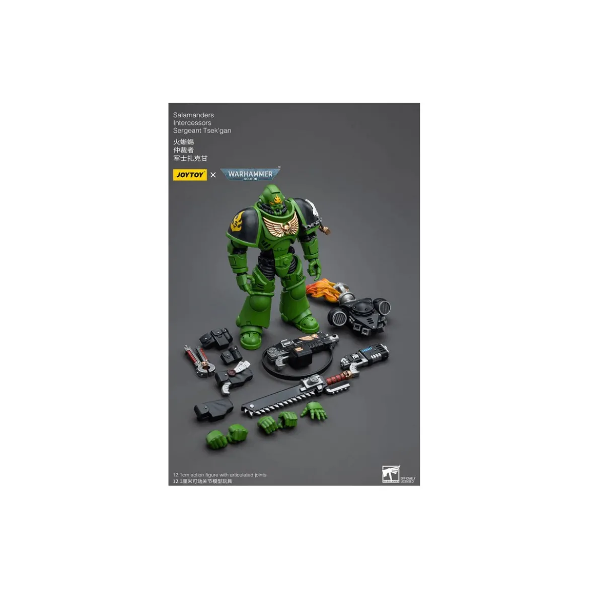 JoyToy Space Marines - Salamanders - Intercessor Sergeant Tsek'gan 1/18 - Warhammer 40K