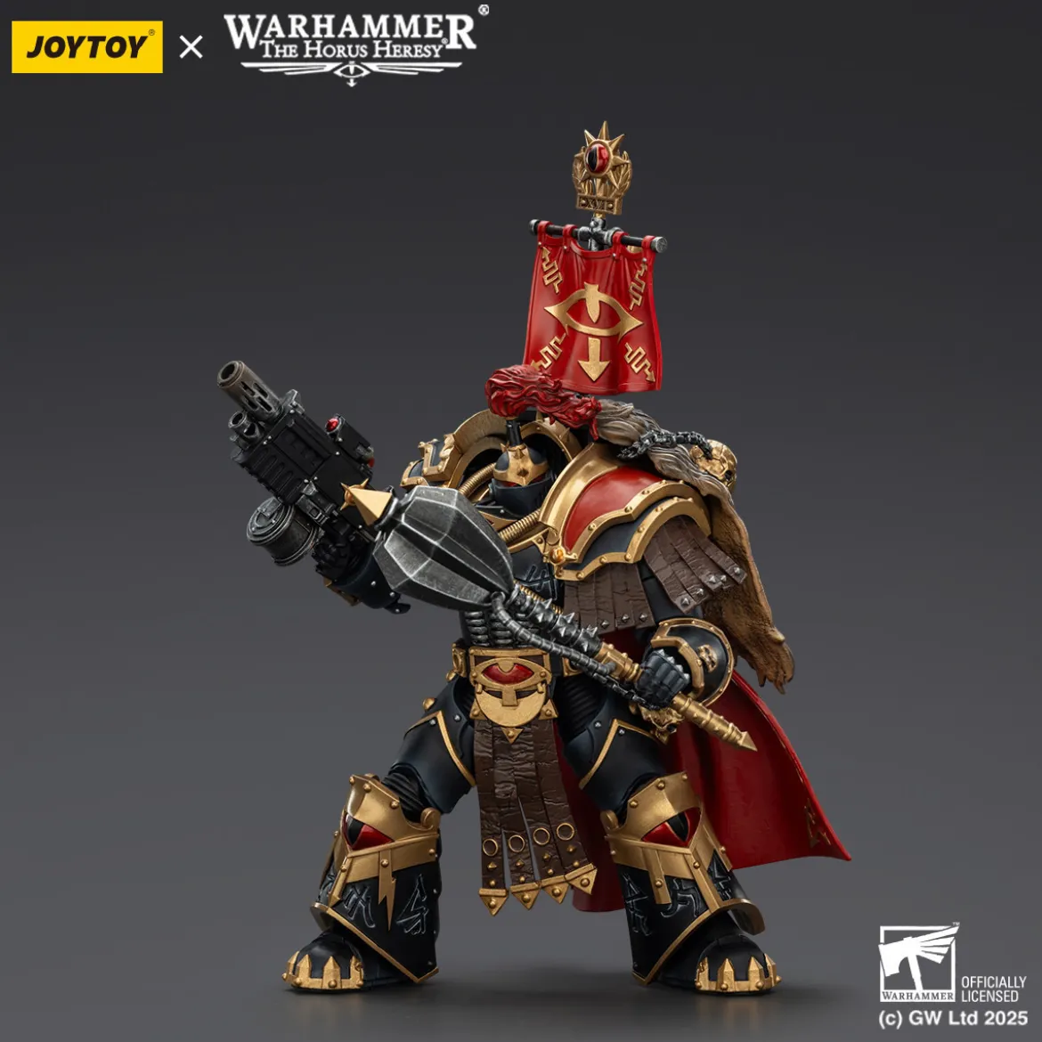 JoyToy Space marines - Sons of Horus - Legion Cataphractii Praetor with Combi-Melta and Power Maul 1/18 - Warhammer 40K