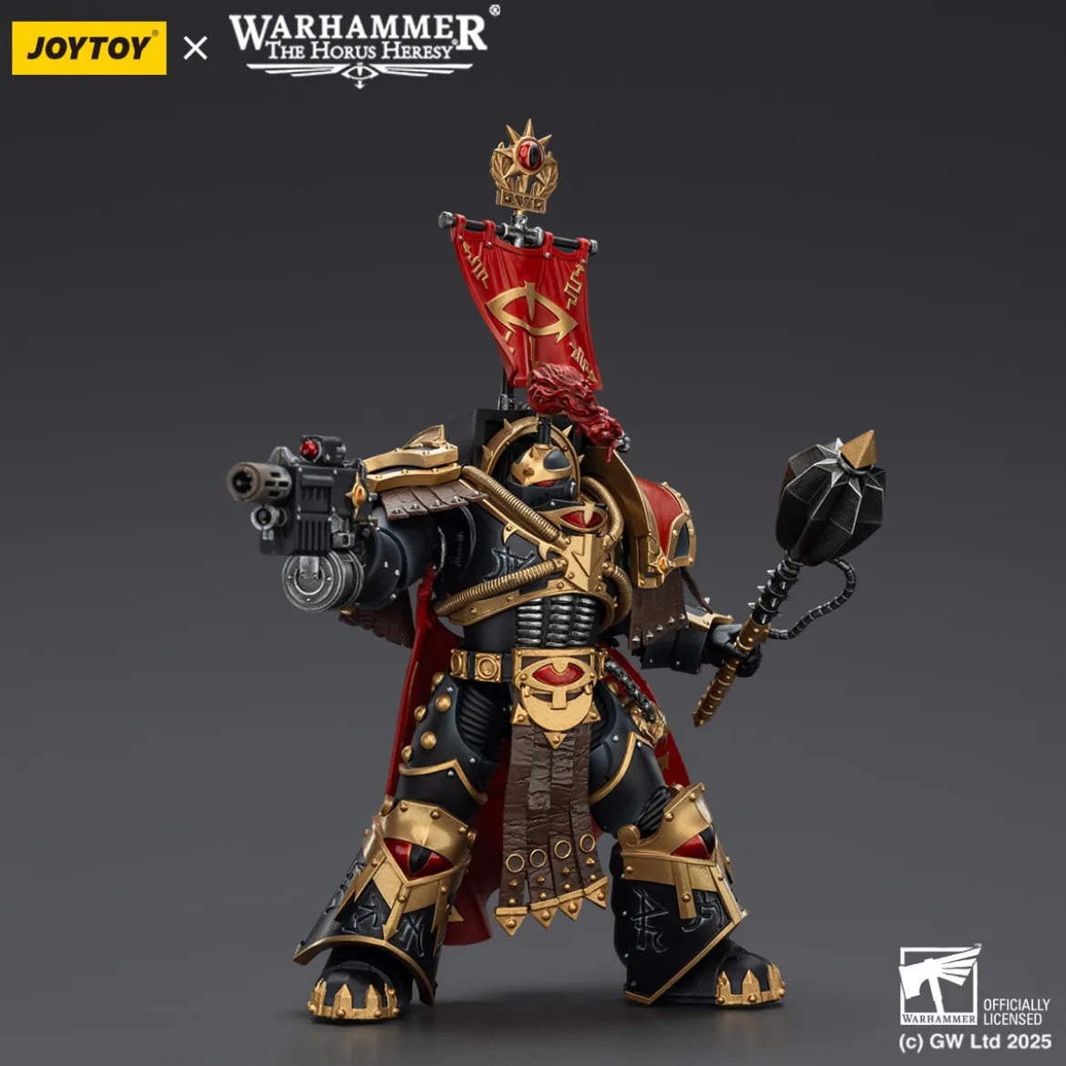 JoyToy Space marines - Sons of Horus - Legion Cataphractii Praetor with Combi-Melta and Power Maul 1/18 - Warhammer 40K