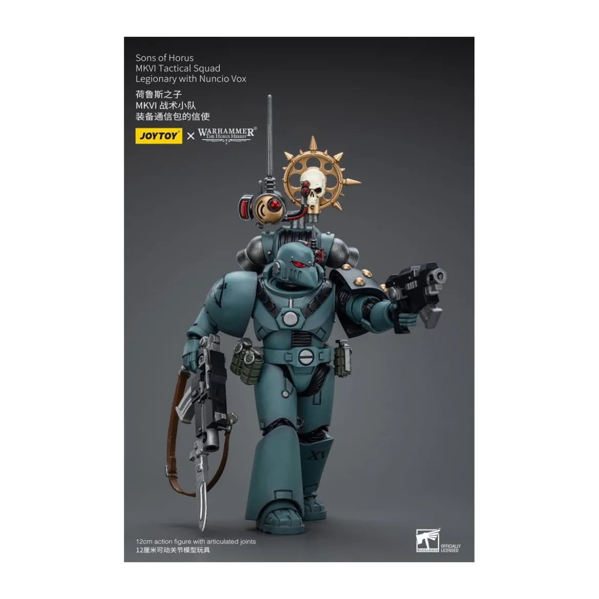 JoyToy Space marines - Sons of Horus - MKIV Tactical Squad Legionary with Legionary with Nuncio Vox 1/18 - Warhammer 40K