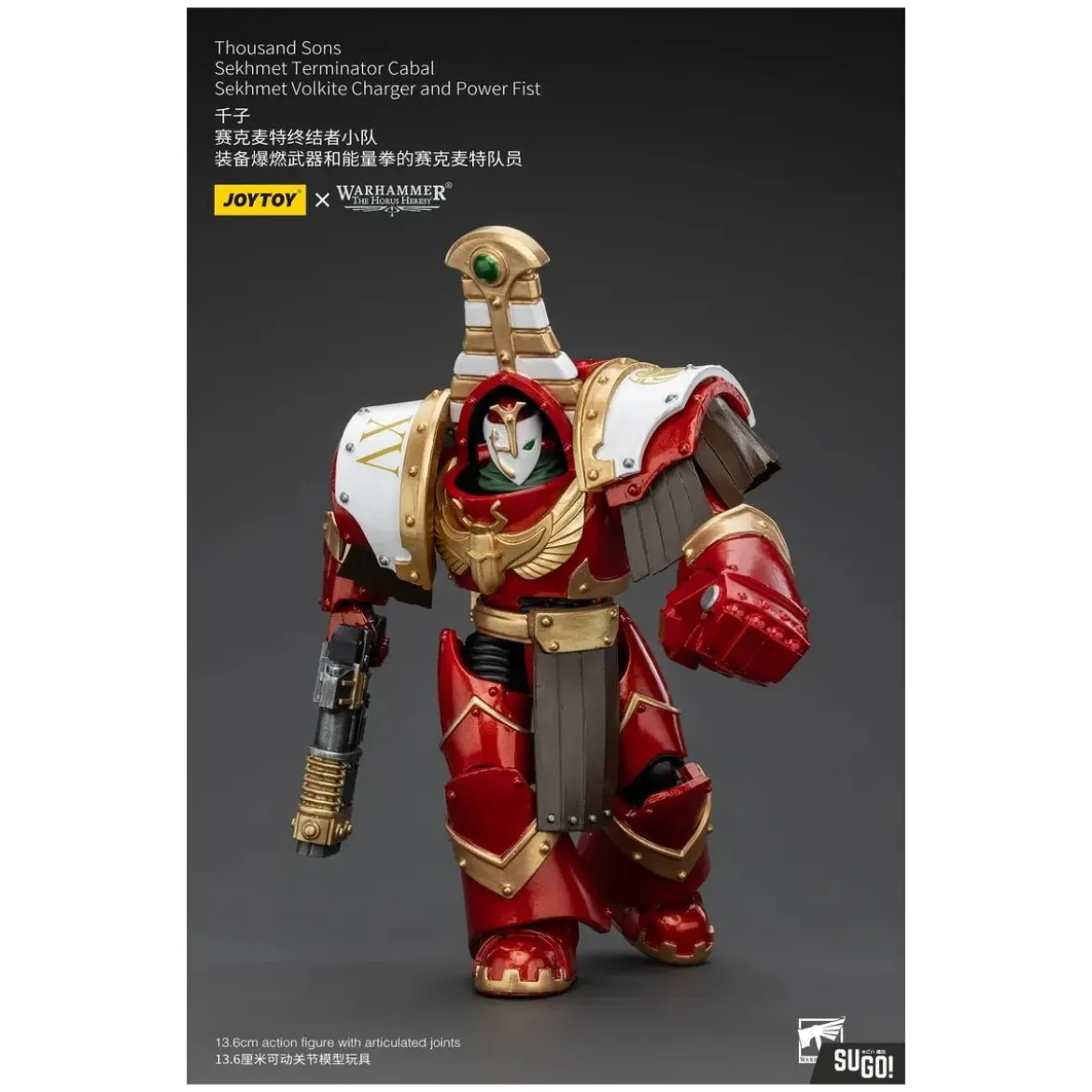 JoyToy Space Marines - Thousand sons Sekhmet Terminator Cabal - Sekhmet With Volkite Charger and Power Fist