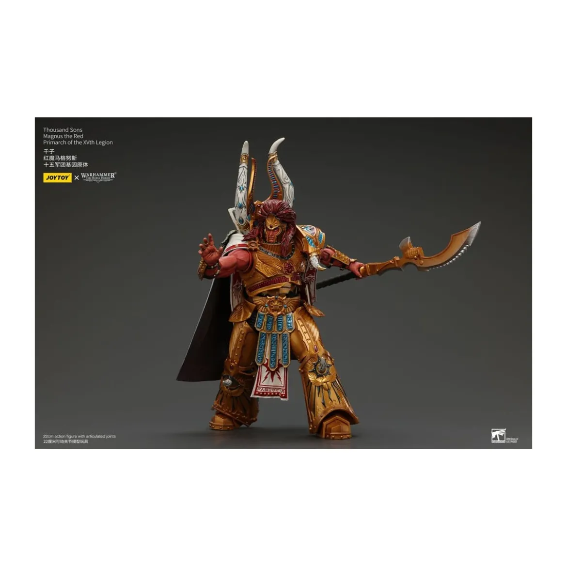 JoyToy Space Marines - Thousand sons Magnus the Red Primarch of the XVth Legion - 1/18 - Warhammer The Horus Heresy