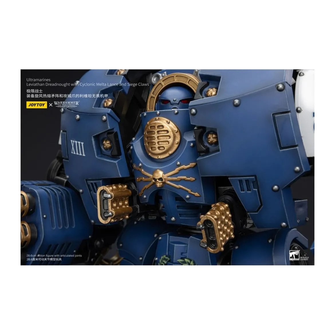 JoyToy - Space Marines - Ultramarines - Leviathan Dreadnought with Cyclonic Melta Lance And Siege Claws 1/18