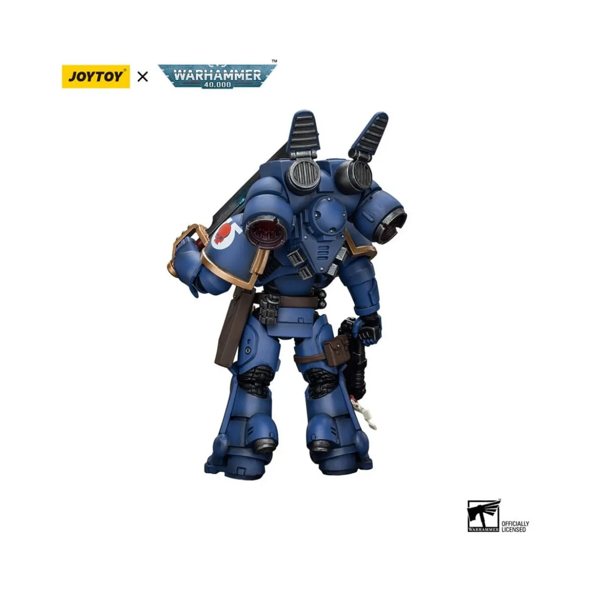 JoyToy - Space Marines - Ultramarines - Jump Pack Intercessors Sergeant With Plasma Pistol And Power Sword 1/18