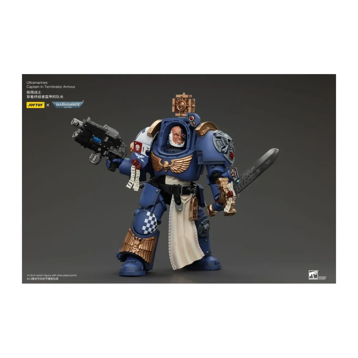 JoyToy - Space Marines - Ultramarines - Ultramarines Captain In Terminator Armour 1/18