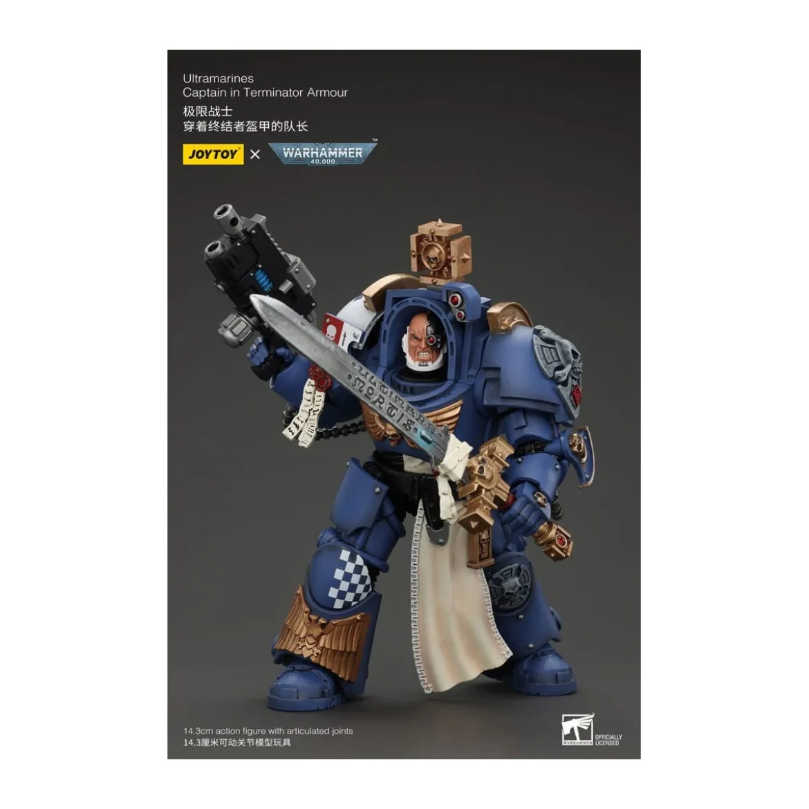 JoyToy - Space Marines - Ultramarines - Ultramarines Captain In Terminator Armour 1/18