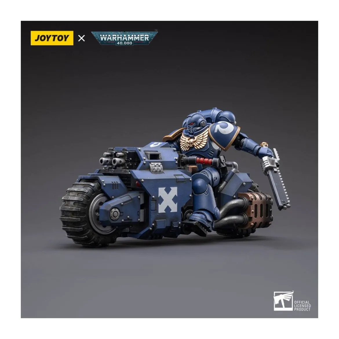 JoyToy Space Marines - Ultramarines - Outrider Bike 1/18 - Warhammer 40K