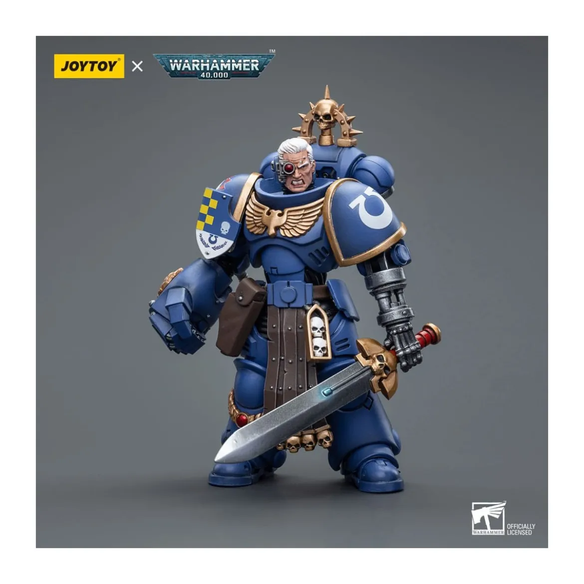 JoyToy Space Marines - Ultramarines - Ultramarines Lieutenant with Power Fist 1/18 - Warhammer 40K
