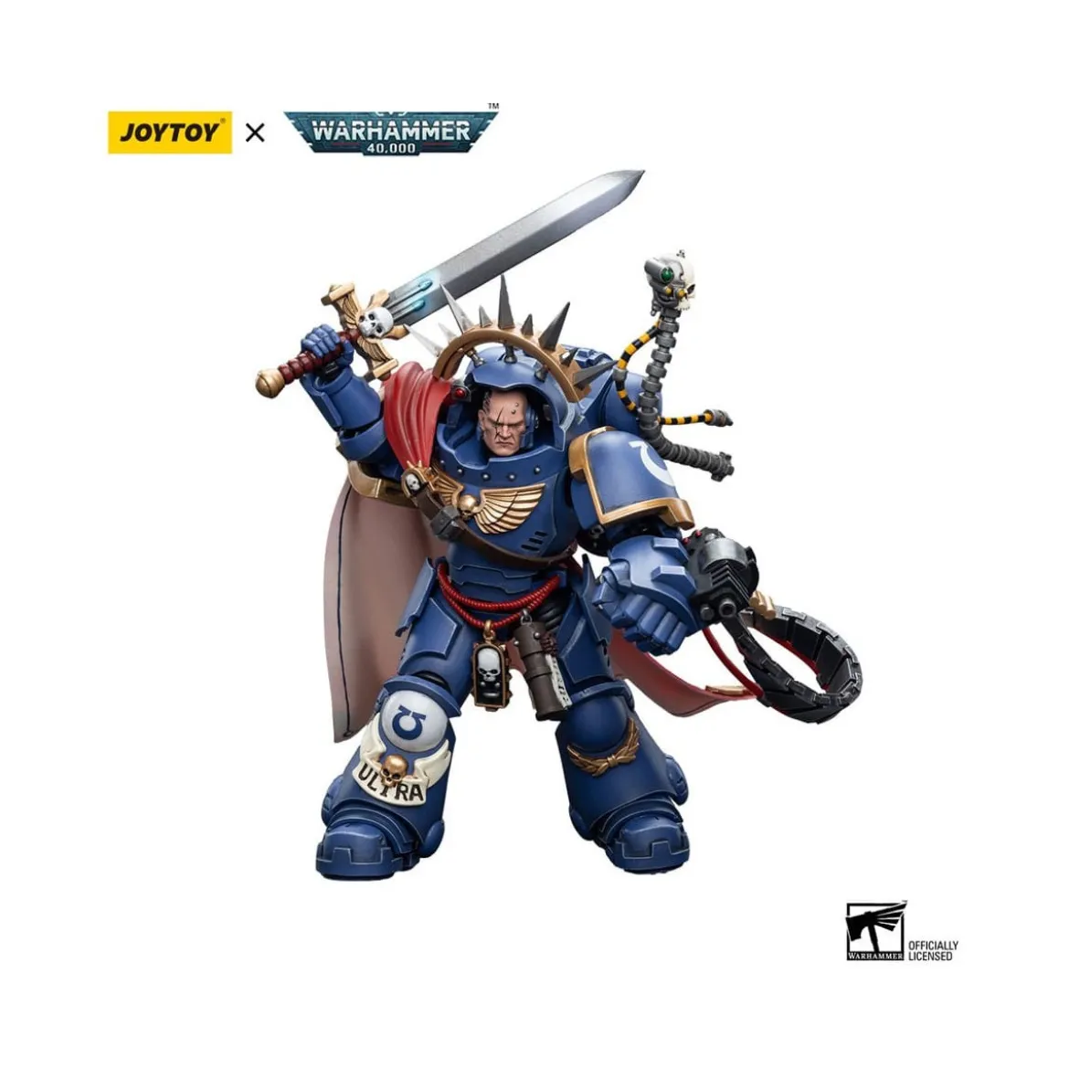 JoyToy Space Marines - Ultramarines - Ultramarines Captain in Gravis Armour 1/18 - Warhammer 40K