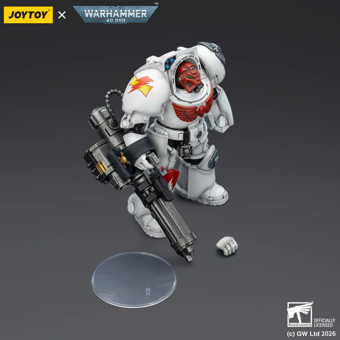 JoyToy Space Marines - White Scars - Terminator 3 with Power Fist and Assault Cannon 1/18 - Warhammer 40k