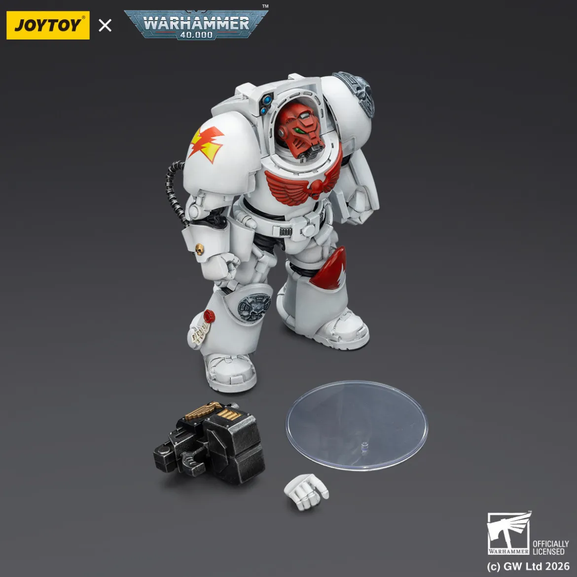 JoyToy Space Marines - White Scars - Terminator 2 with Power Fist and Storm Bolter 1/18 - Warhammer 40k