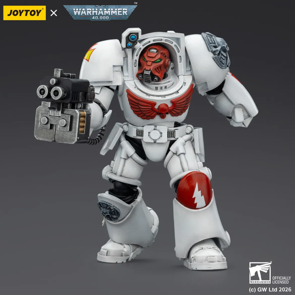 JoyToy Space Marines - White Scars - Terminator 2 with Power Fist and Storm Bolter 1/18 - Warhammer 40k
