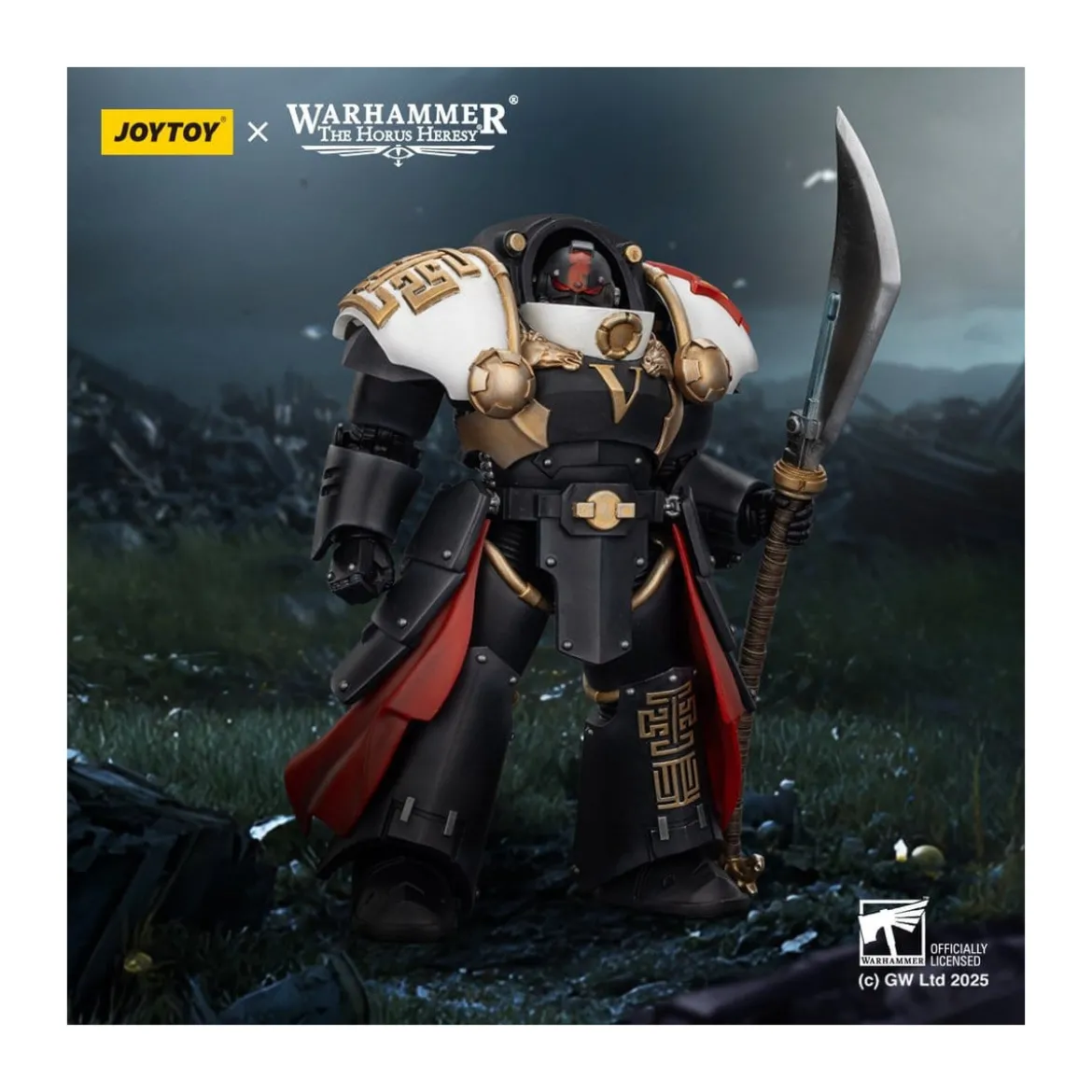 JoyToy Space Marines - White Scars - Ebon Keshig Terminator 1 with Power Glaive 1/18 - The Horus Heresy