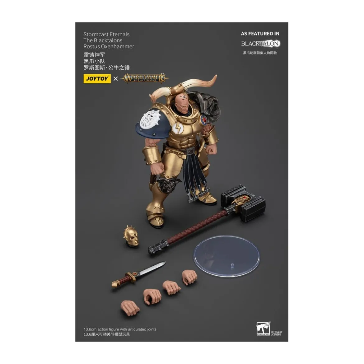 JoyToy - Stormcast Eternals The Blacktalons - Rostus Oxen hammer 1/18 - Warhammer Age of Sigmar