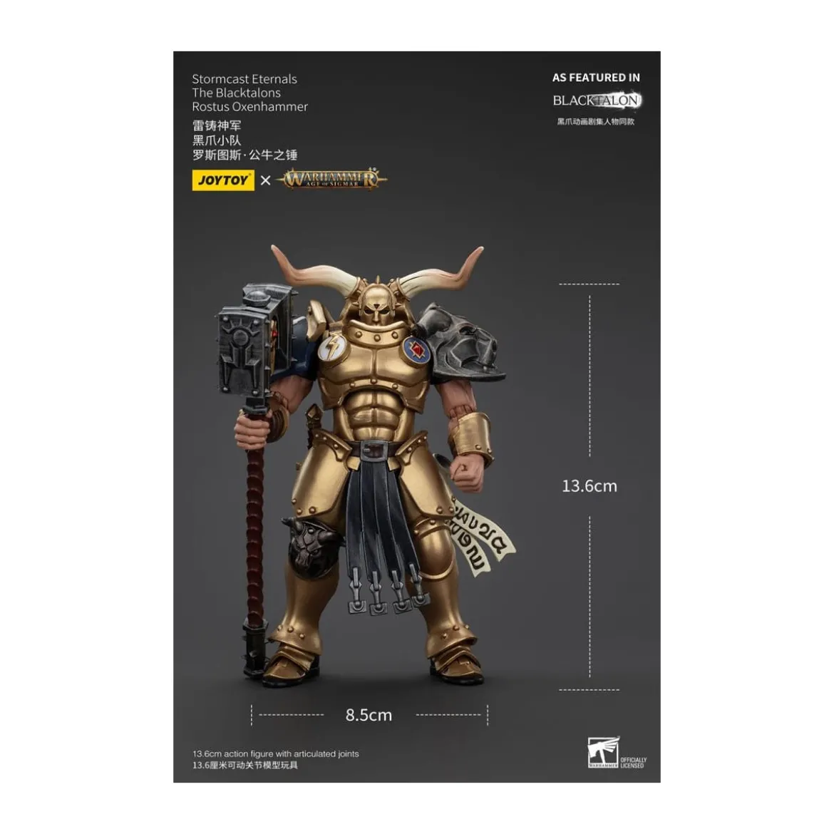 JoyToy - Stormcast Eternals The Blacktalons - Rostus Oxen hammer 1/18 - Warhammer Age of Sigmar