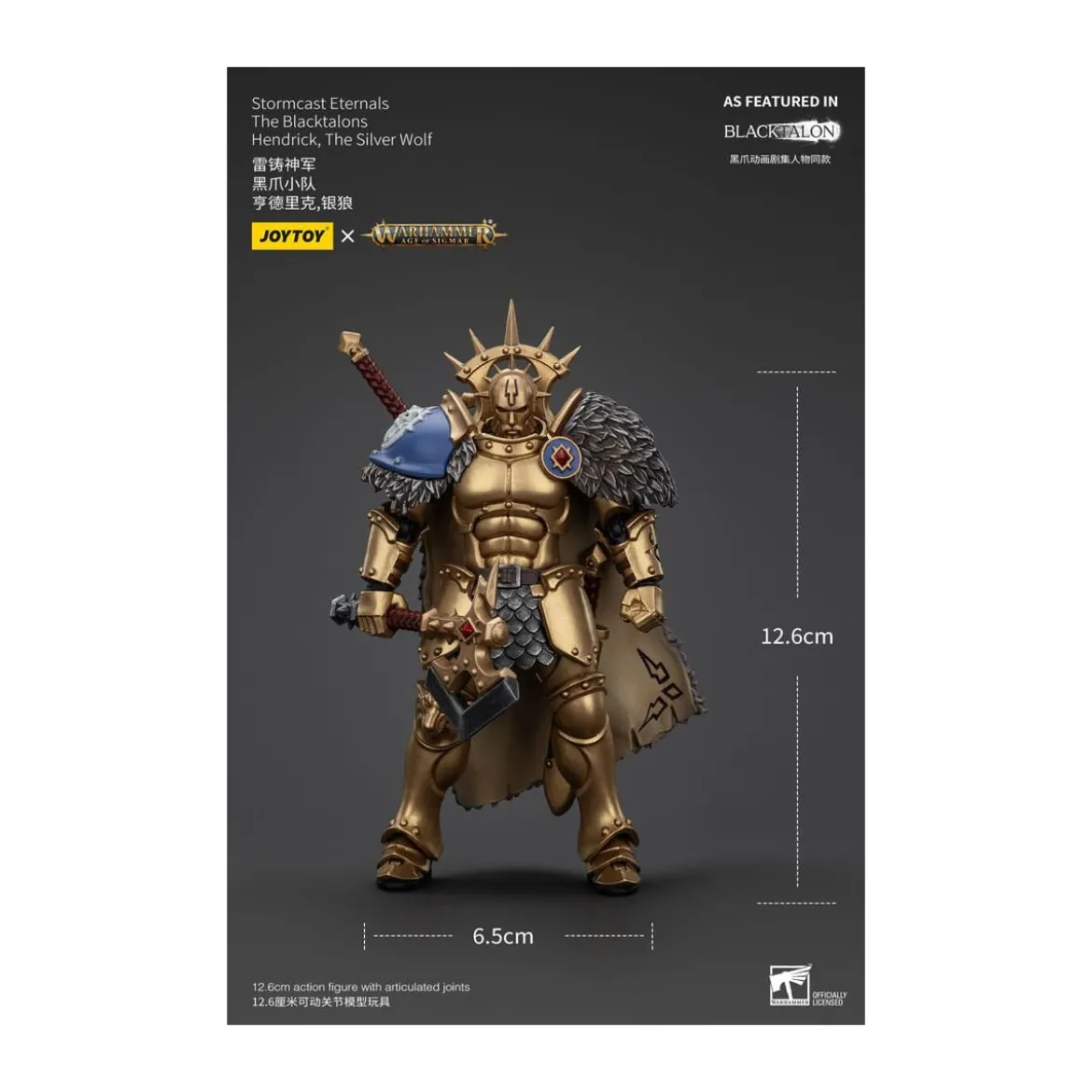 JoyToy - Stormcast Eternals The Blacktalons - Hendrick The Silver Wolf 1/18 - Warhammer Age of Sigmar